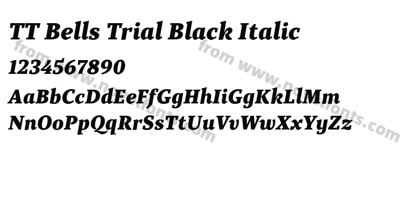 TT Bells Trial Black ItalicPreview