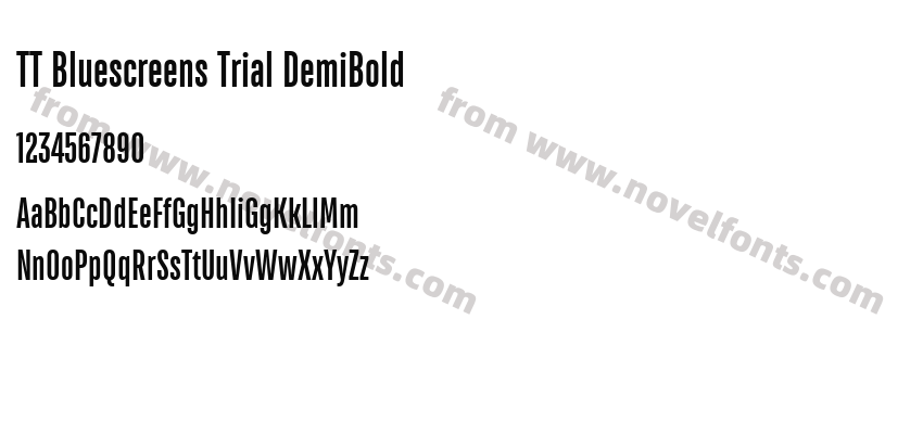 TT Bluescreens Trial DemiBoldPreview
