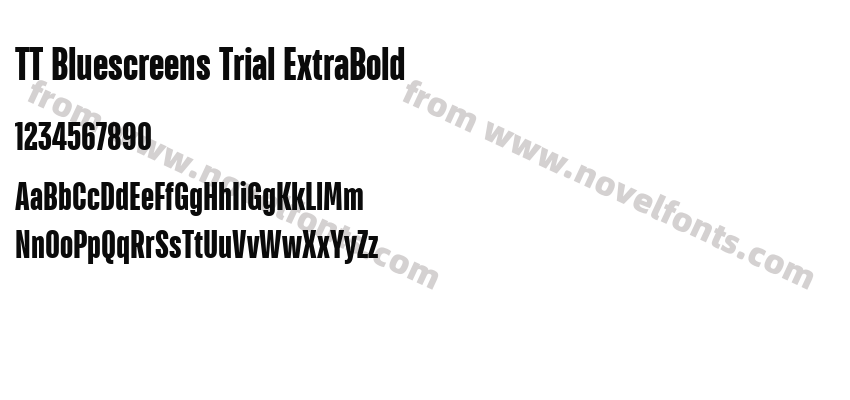 TT Bluescreens Trial ExtraBoldPreview