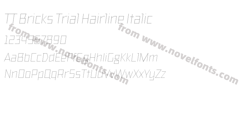 TT Bricks Trial Hairline ItalicPreview