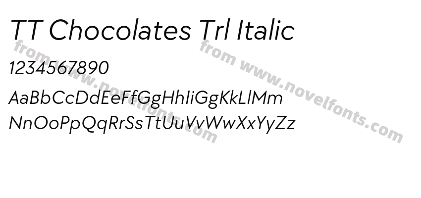 TT Chocolates Trl ItalicPreview