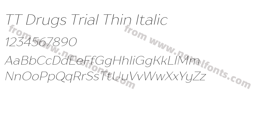 TT Drugs Trial Thin ItalicPreview