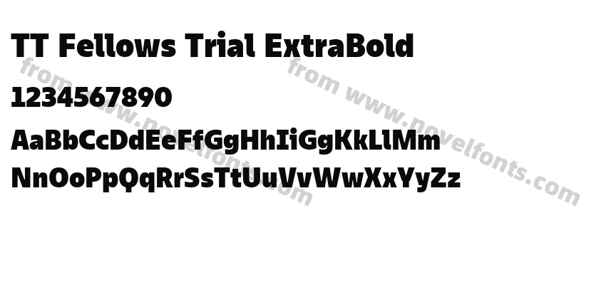 TT Fellows Trial ExtraBoldPreview