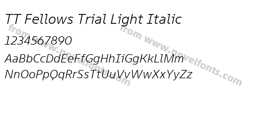 TT Fellows Trial Light ItalicPreview