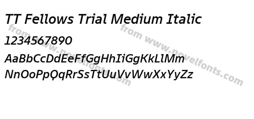 TT Fellows Trial Medium ItalicPreview