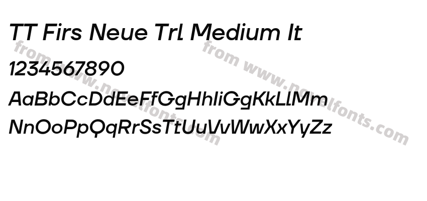 TT Firs Neue Trl Medium ItPreview