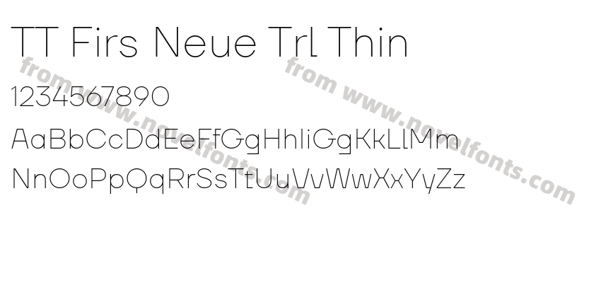 TT Firs Neue Trl ThinPreview