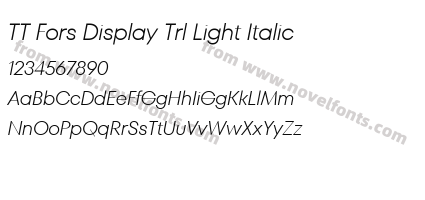 TT Fors Display Trl Light ItalicPreview