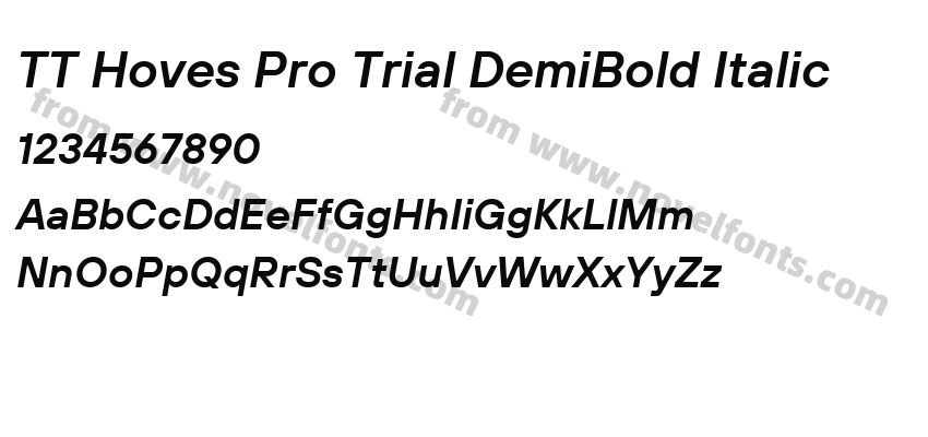 TT Hoves Pro Trial DemiBold ItalicPreview