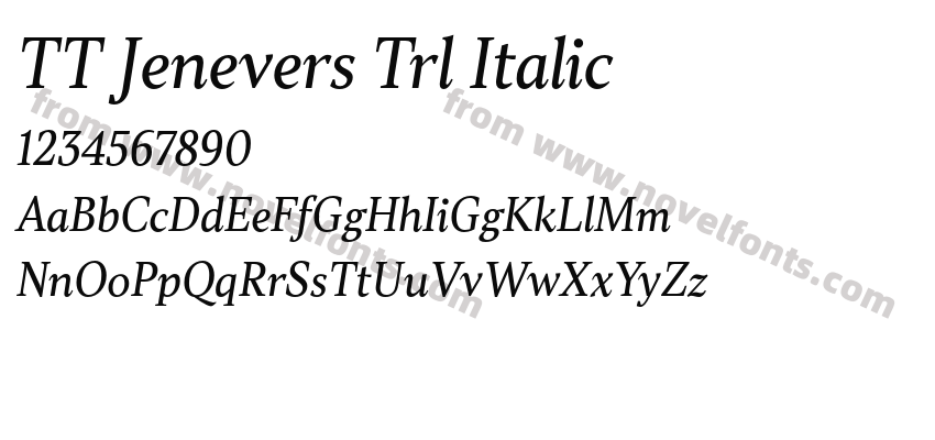 TT Jenevers Trl ItalicPreview