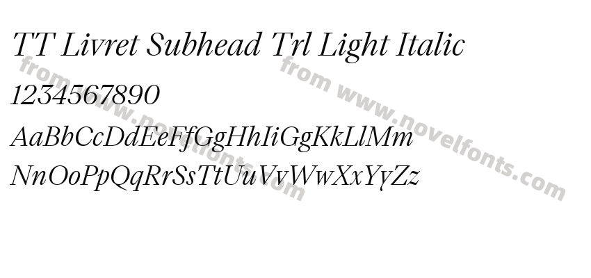 TT Livret Subhead Trl Light ItalicPreview