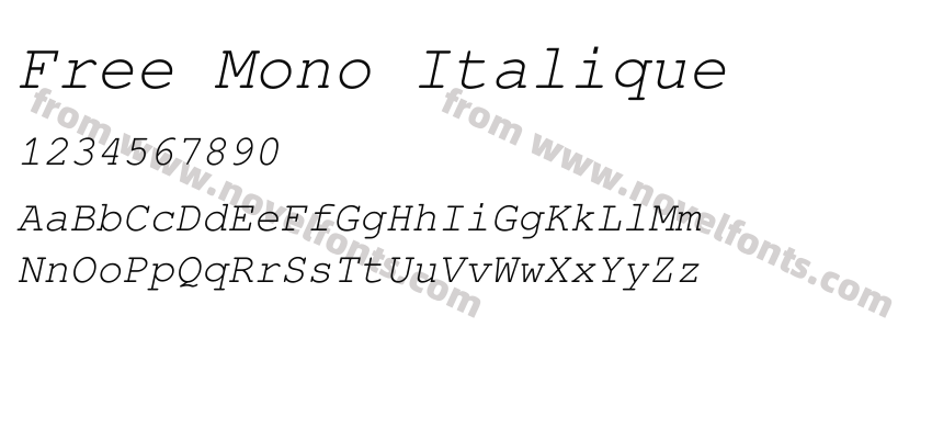 Free Mono ItaliquePreview