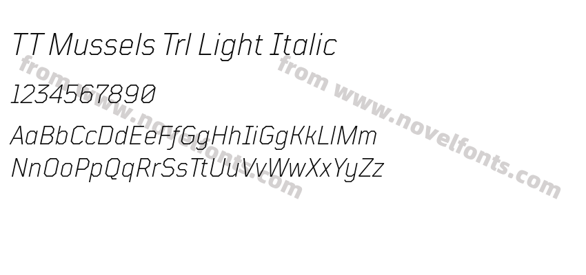 TT Mussels Trl Light ItalicPreview