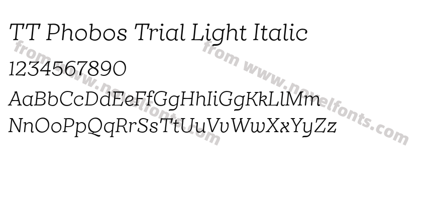 TT Phobos Trial Light ItalicPreview