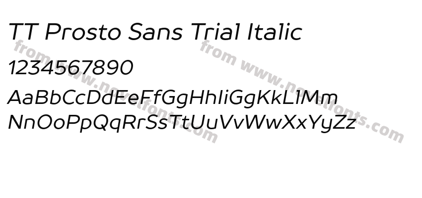 TT Prosto Sans Trial ItalicPreview