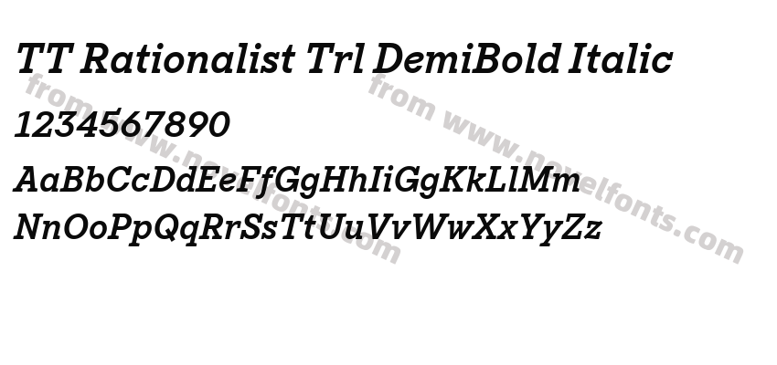 TT Rationalist Trl DemiBold ItalicPreview