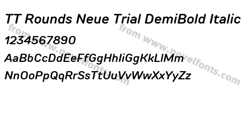 TT Rounds Neue Trial DemiBold ItalicPreview