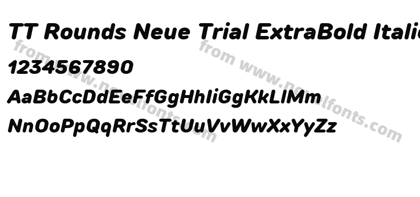 TT Rounds Neue Trial ExtraBold ItalicPreview