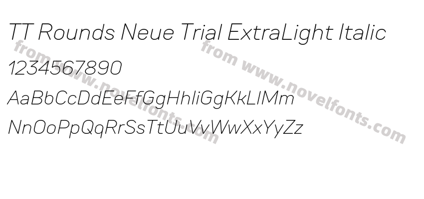 TT Rounds Neue Trial ExtraLight ItalicPreview