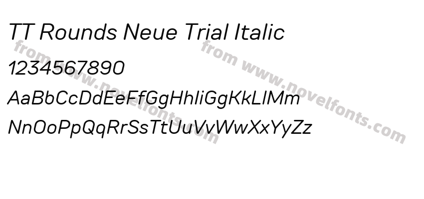 TT Rounds Neue Trial ItalicPreview