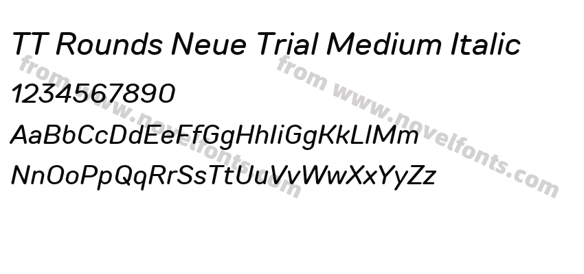 TT Rounds Neue Trial Medium ItalicPreview