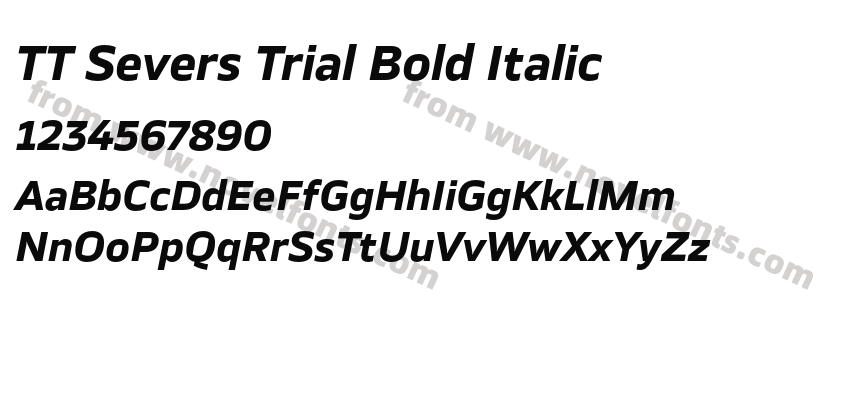 TT Severs Trial Bold ItalicPreview