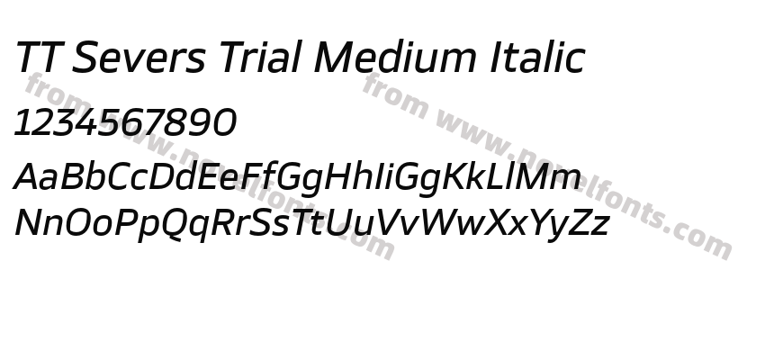 TT Severs Trial Medium ItalicPreview