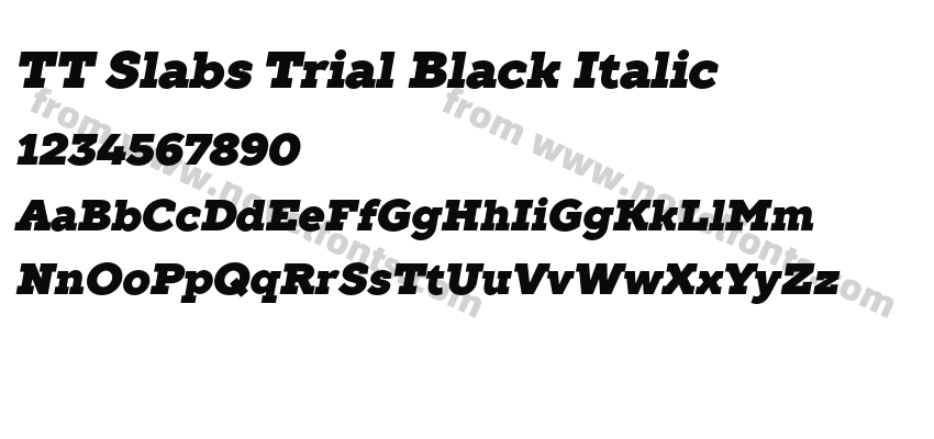 TT Slabs Trial Black ItalicPreview