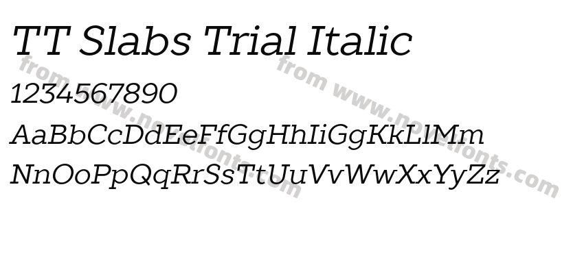 TT Slabs Trial ItalicPreview