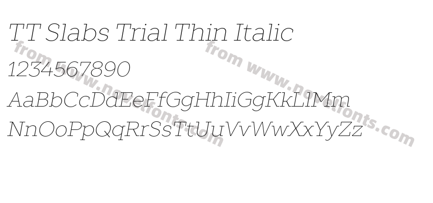 TT Slabs Trial Thin ItalicPreview