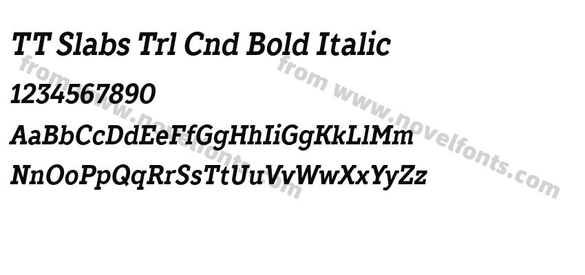 TT Slabs Trl Cnd Bold ItalicPreview