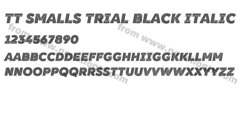 TT Smalls Trial Black ItalicPreview