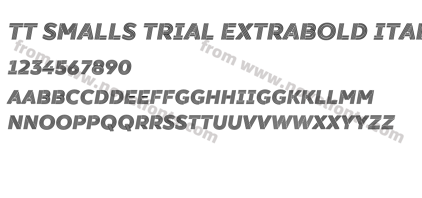 TT Smalls Trial ExtraBold ItalicPreview