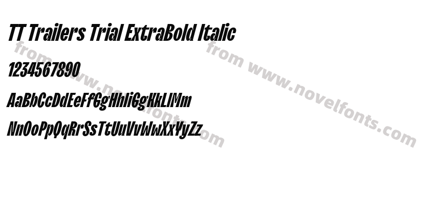 TT Trailers Trial ExtraBold ItalicPreview