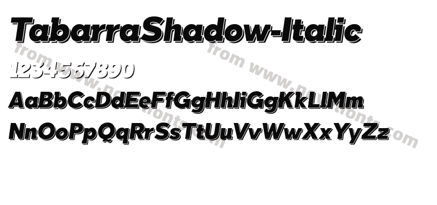 TabarraShadow-ItalicPreview