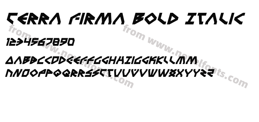 Terra Firma Bold ItalicPreview