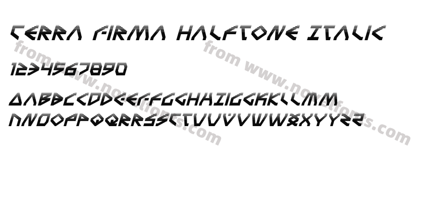 Terra Firma Halftone ItalicPreview