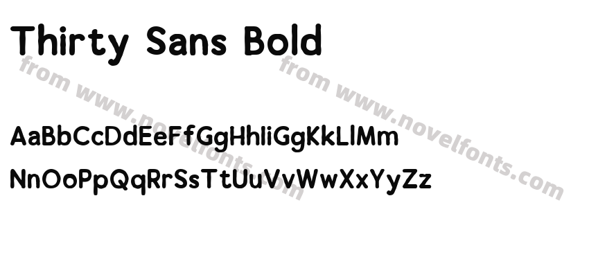 Thirty Sans BoldPreview