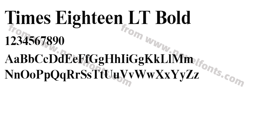 Times Eighteen LT BoldPreview