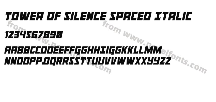 Tower of Silence Spaced ItalicPreview