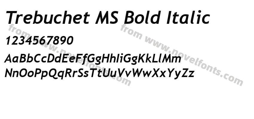 Trebuchet MS Bold ItalicPreview