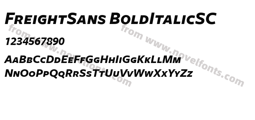 FreightSans BoldItalicSCPreview