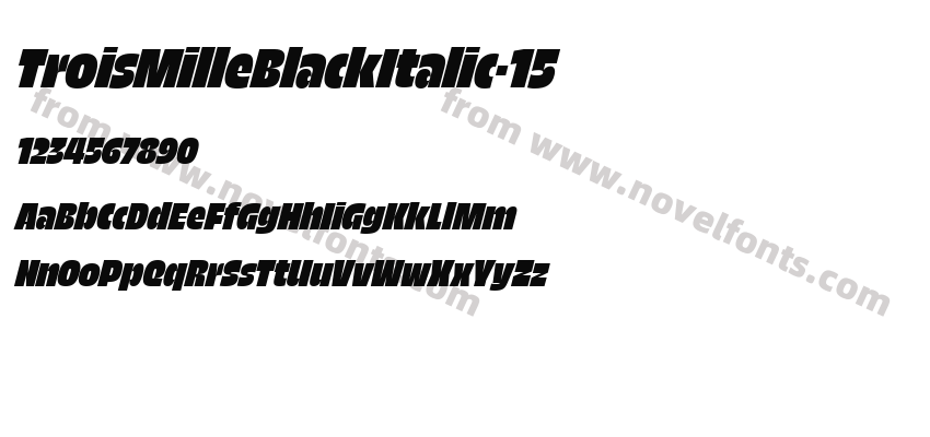 TroisMilleBlackItalic-15Preview