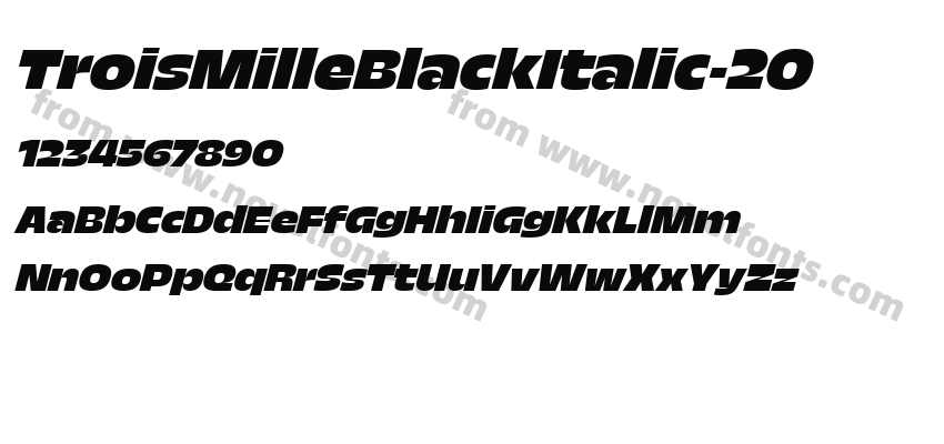 TroisMilleBlackItalic-20Preview