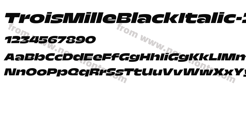 TroisMilleBlackItalic-25Preview