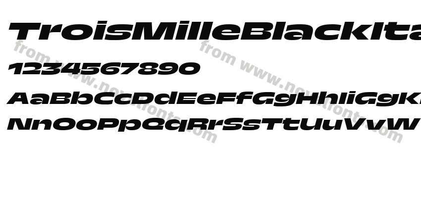 TroisMilleBlackItalic-30Preview