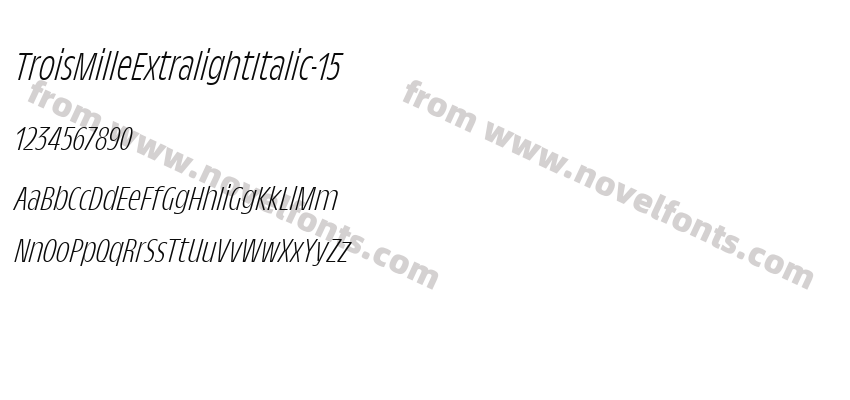 TroisMilleExtralightItalic-15Preview