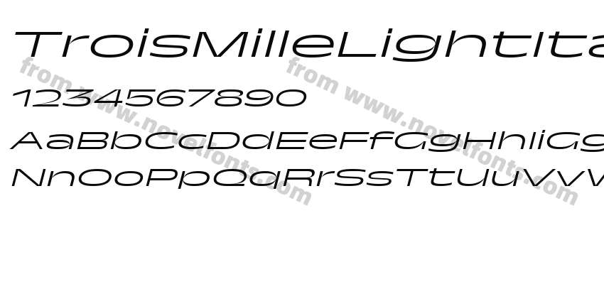 TroisMilleLightItalic-35Preview