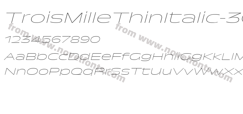 TroisMilleThinItalic-30Preview