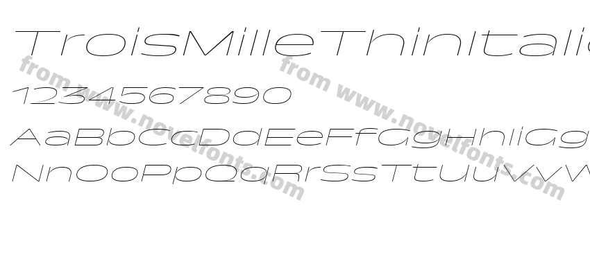 TroisMilleThinItalic-35Preview